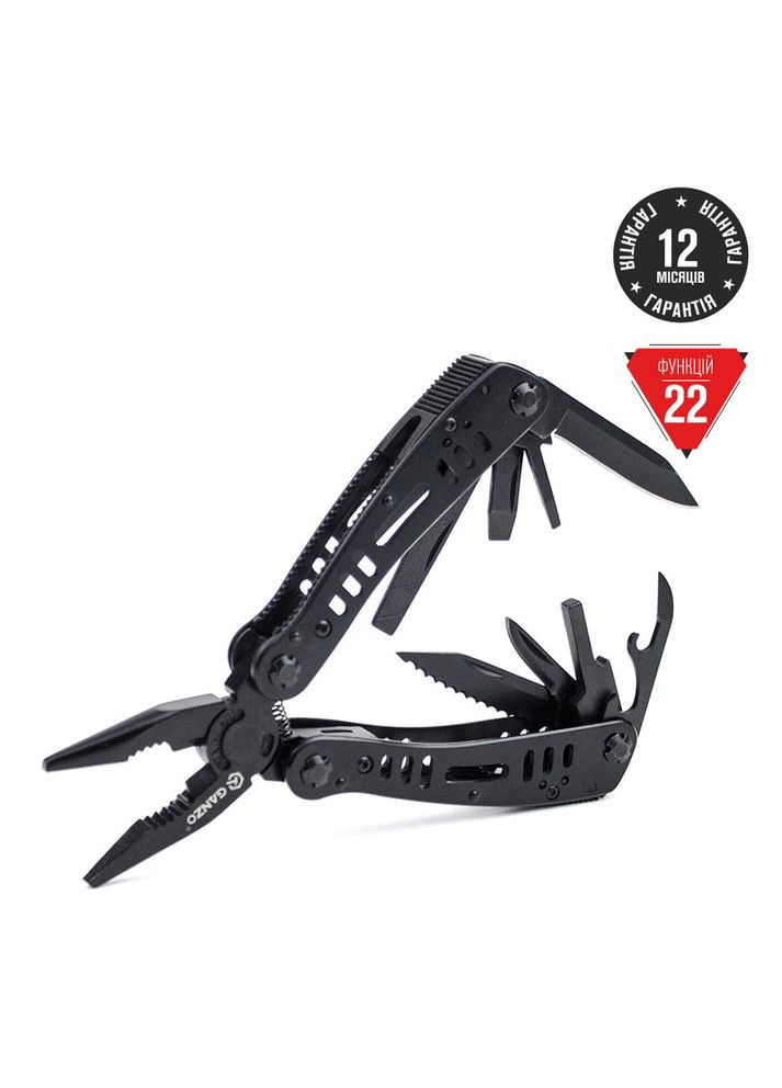 Мультитул G103, 21 функція, набір біт, пасатижі, чохол Ganzo (373033881)