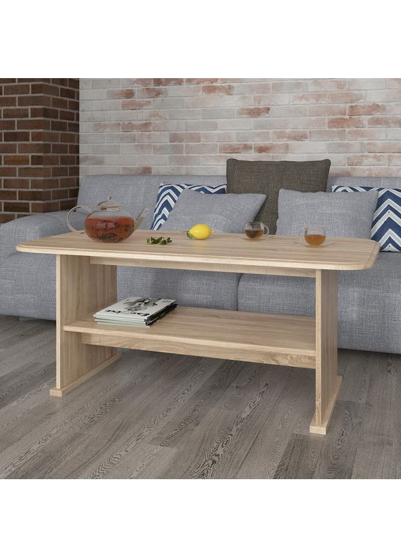 Столик журнальний, кавовий столик, стіл журнальний c полицею КЖ-331 No Brand (370145368)