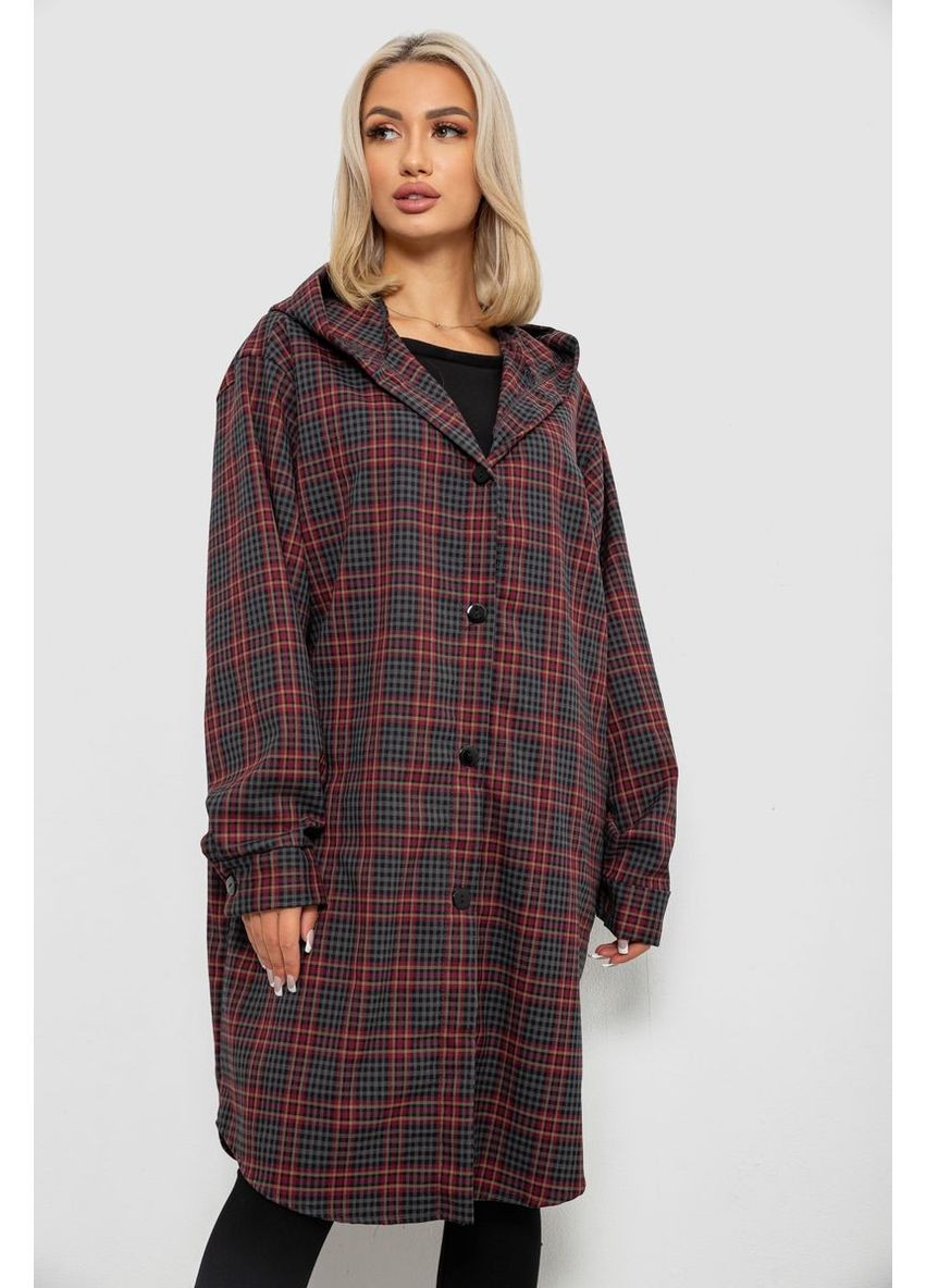 Жіночий кардиган в клітинку, колір бордовий, 257R233 Ager (363977812)