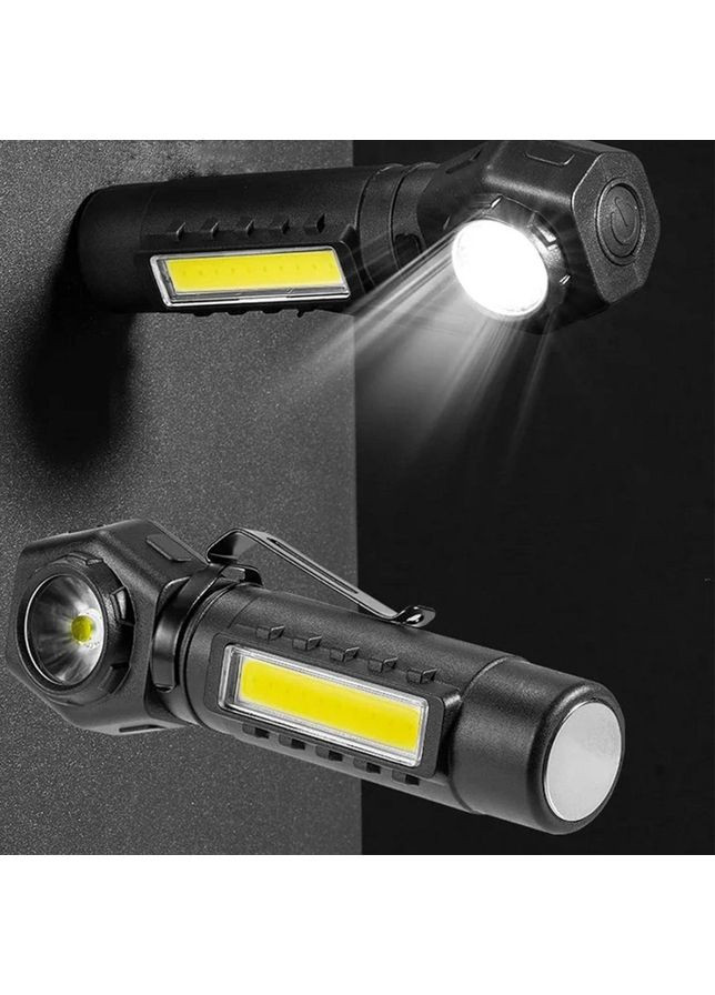 Ліхтарик LED налобний акумуляторний з USB зарядкою WT - 621 ударостійкий з налобним ремінцем, кліпсою і магнітом Watton (369802707)