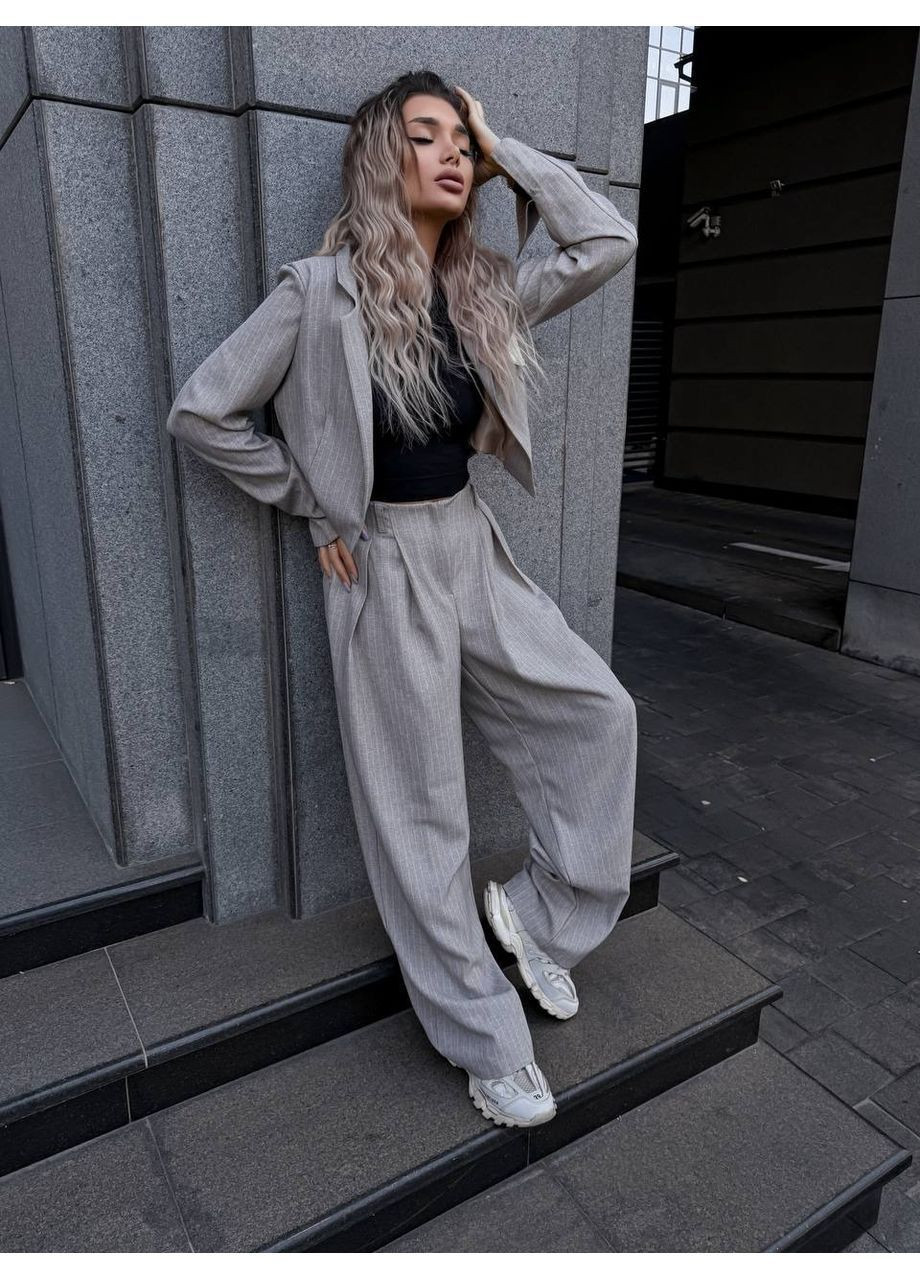 Костюм из тиара (жакет, брюки), цвет Бежевый. Fashion (365072231)