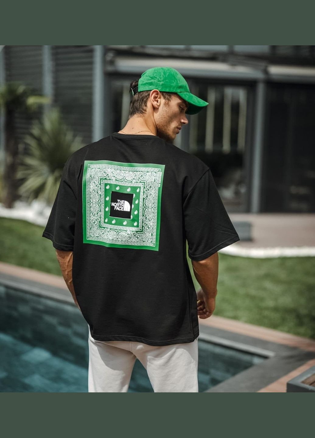 Чорна стильна чоловіча футболка the north face оверсайз чорна Freedom