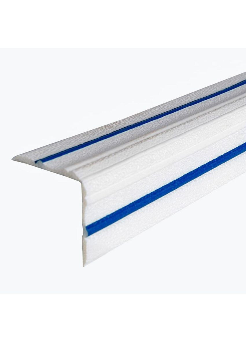 Плінтус РР самоклеючий 2300х140х4мм Білий з синьою смужкою (D) SW-00001811 Sticker Wall (351431243)