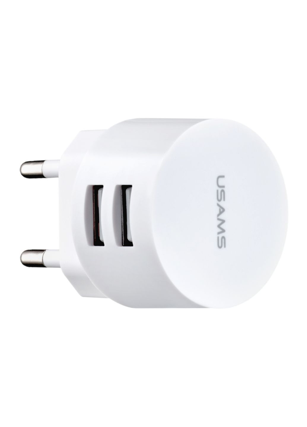 МЗП CC080 T20 Dual USB Round Travel Charger (EU) White USAMS (297457716)