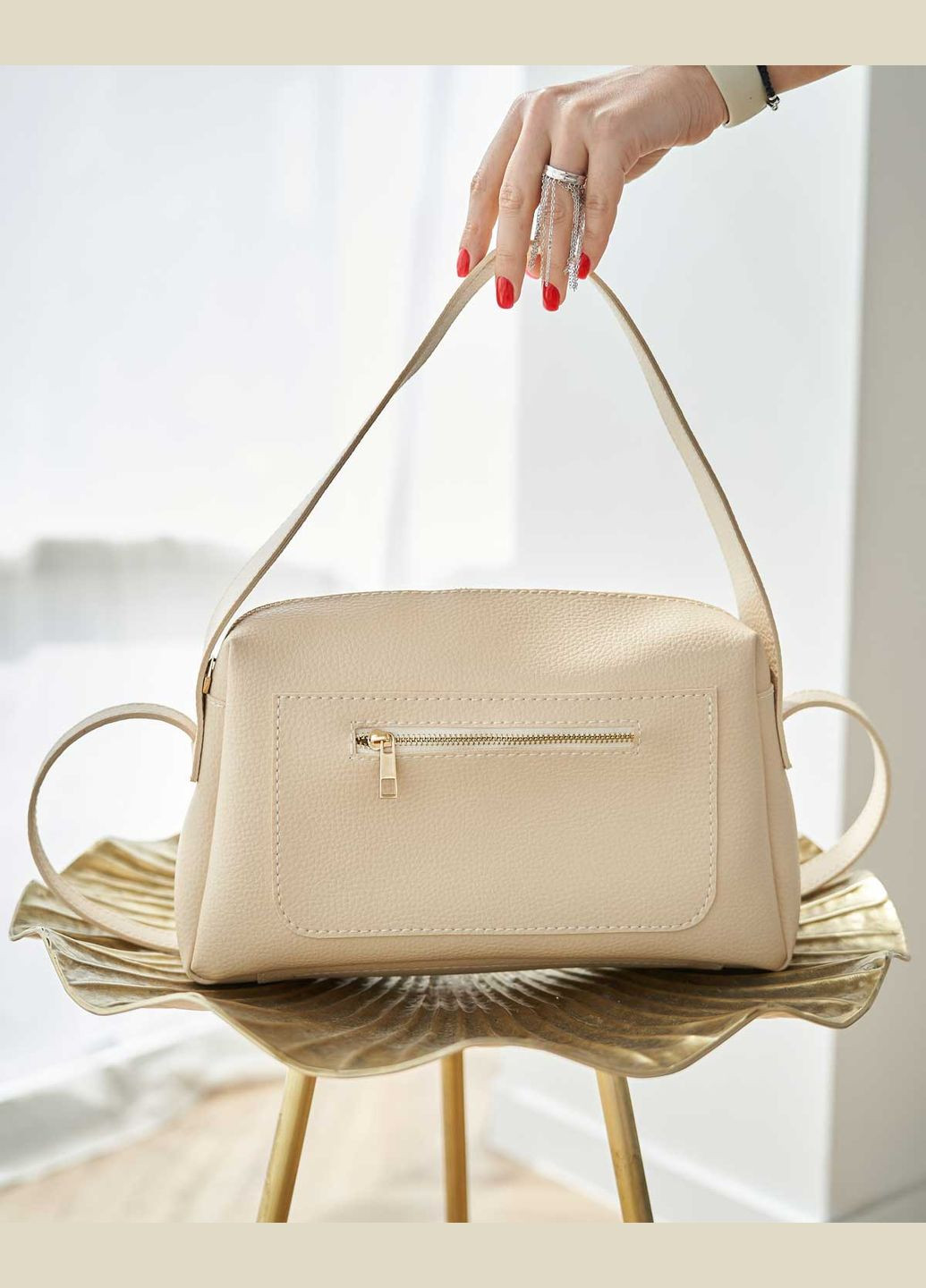 Сумка женская кросс боди экокожа (wel-12009) Молочная WeLassie (299984641)