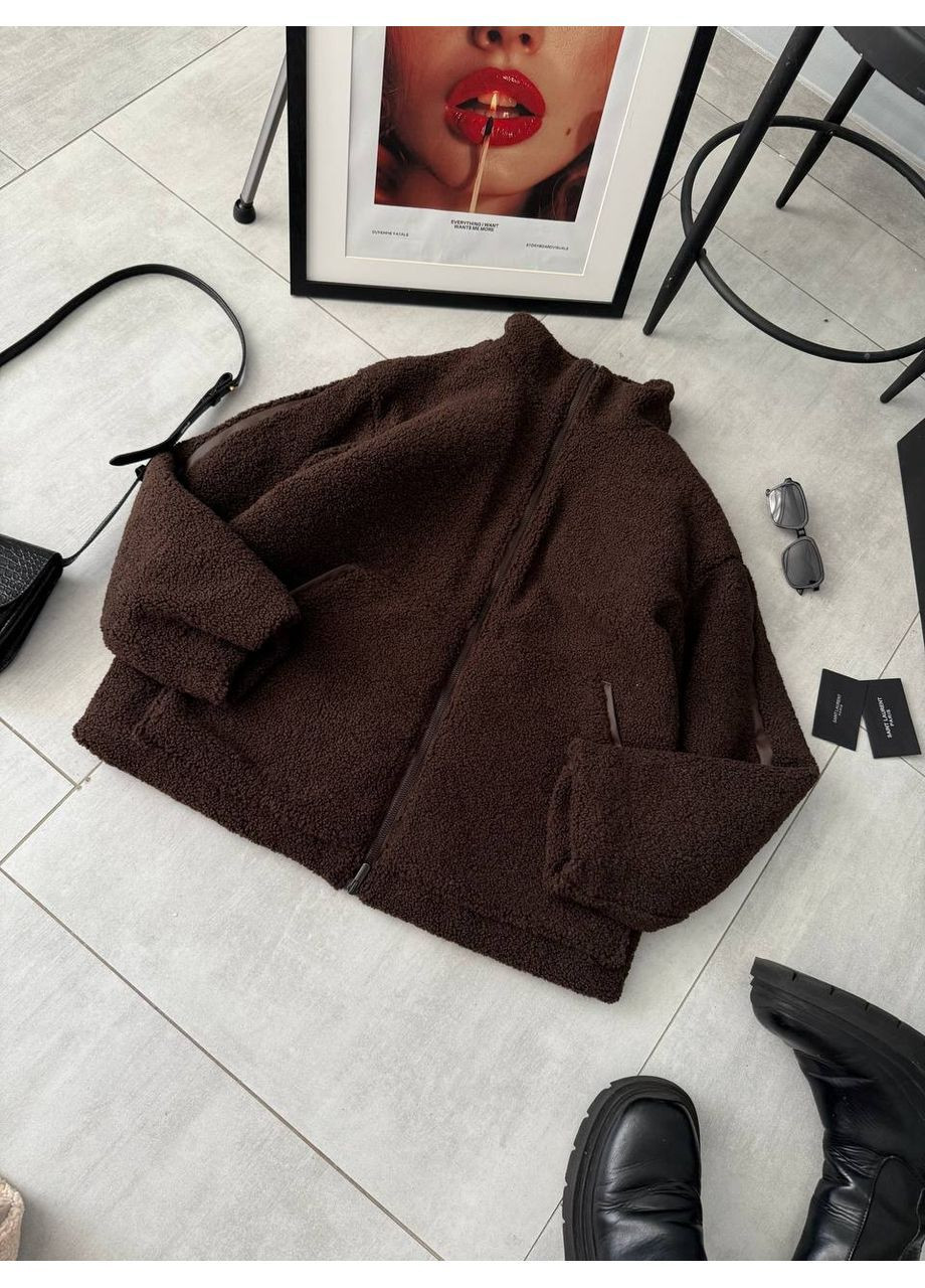 Шубка трендова хутро баранчик,підклад стьобаний 100 синтепон,оверсайз Україна (366962334)