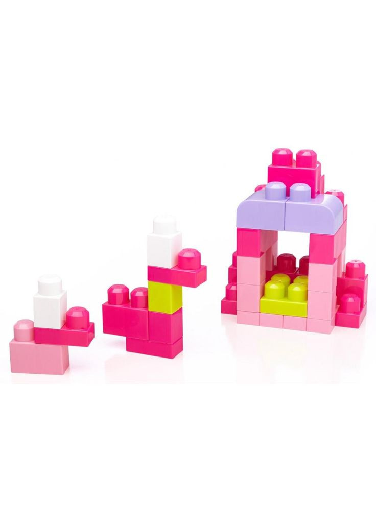 Конструктор (DCH62) Mega Bloks рожевий у мішку 80 деталей (366490938)
