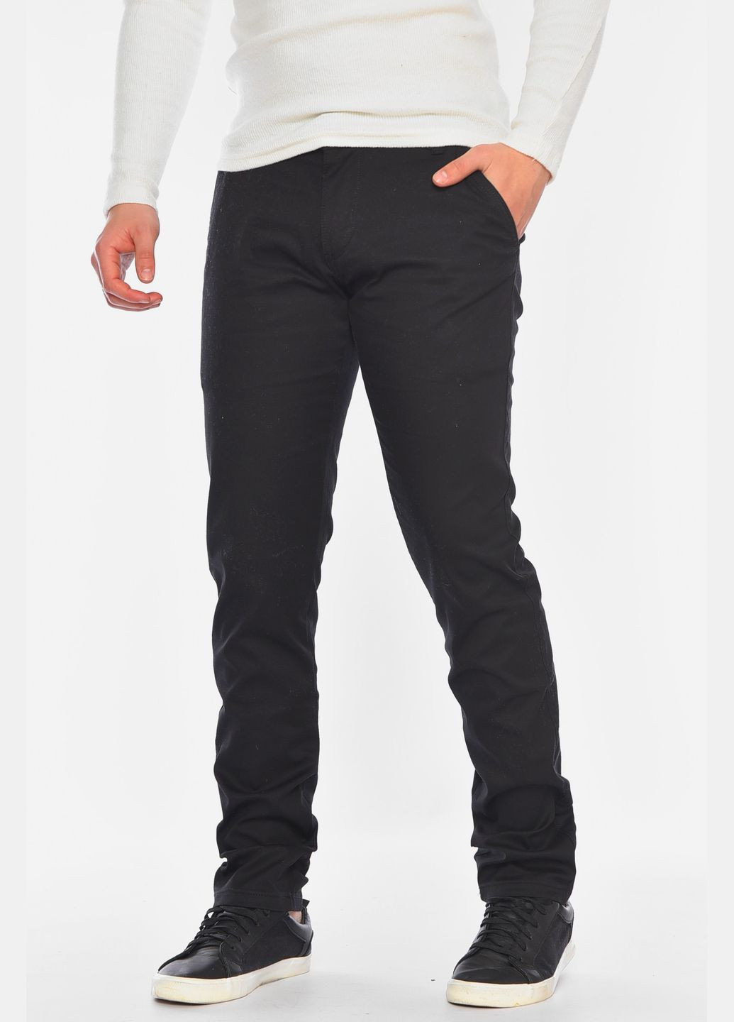 Штани чоловічі чорного кольору Let's Shop (324468460)