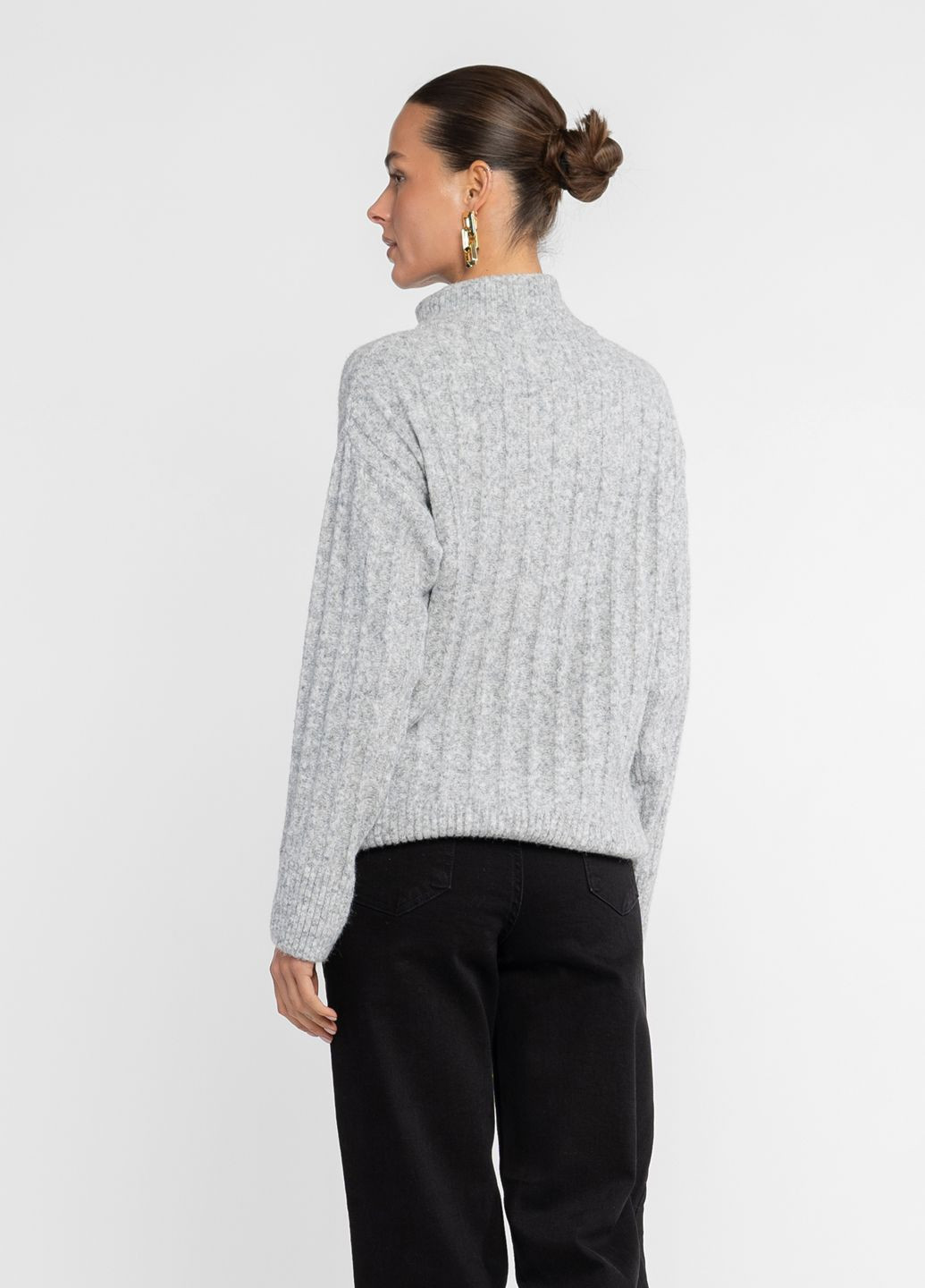 Серый зимний свитер женский серый Arber Crew-neck FW D4 WTR-227