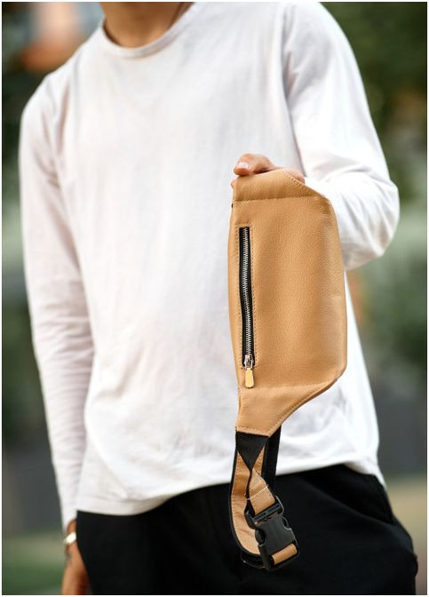 Сумка на пояс из натуральной кожи, бананка через плечо универсальная водонепроницаемая. Sambag (361669122)