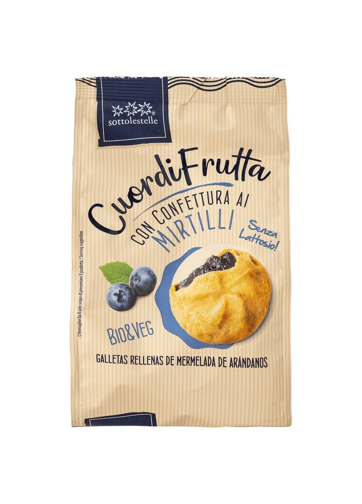 Печиво з чорничним джемом органічне 200г, Sottolestelle (390194757)