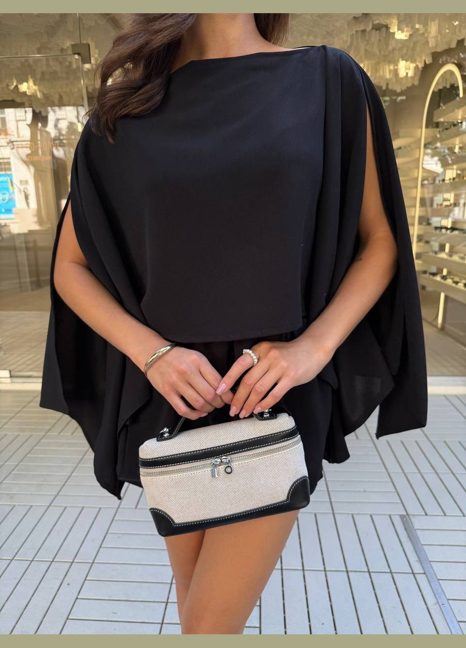 Стильний жіночий костюм трійка шорти-юбка+топ+накидка бежевий No Brand (342329520)