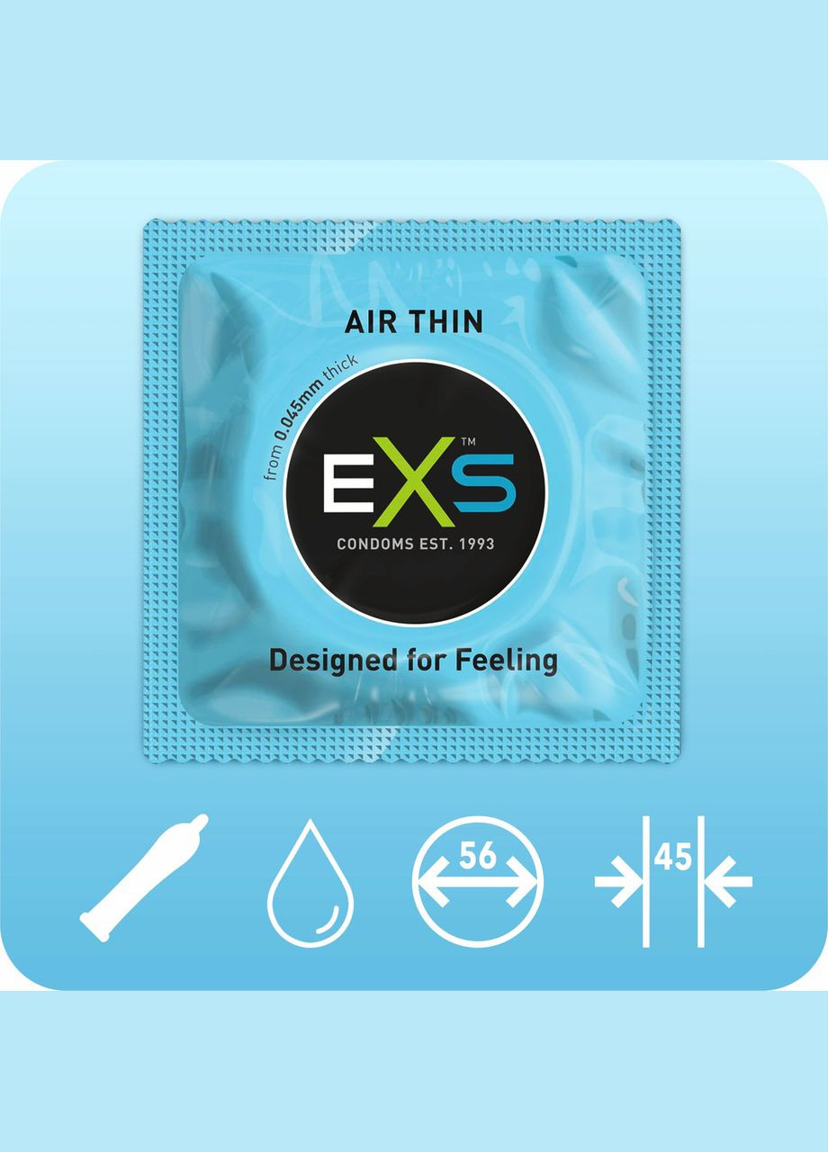 Презервативи Air Thin 6 штук ультратонкі оригінал EXS (303881223)
