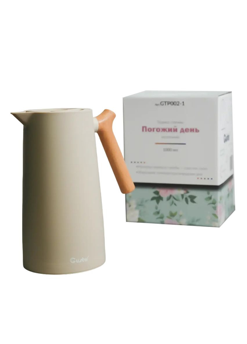 Термос-глечик Погоджень GTP002-1 1000 мл молочний Gusto (360643327)