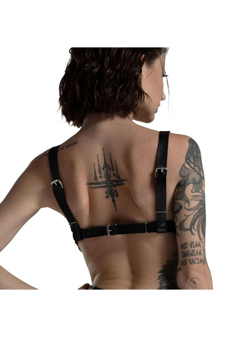 Ліф з натуральної шкіри Feral Feelings - Bikini Top Black No Brand (303883804)