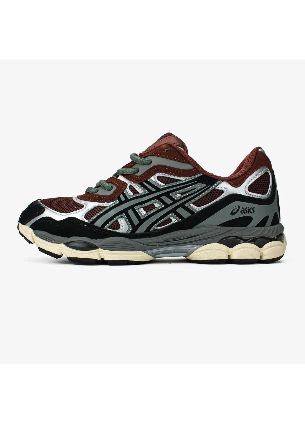 Коричневые всесезонные кроссовки мужские и женские asics gel-nyc brown black grey | асикс гель-нюк коричневые No Brand