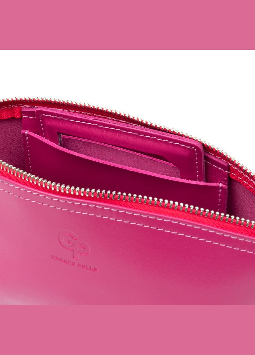 Женская косметичка из кожи Amelin 11301 Фуксия Grande Pelle (332052669)