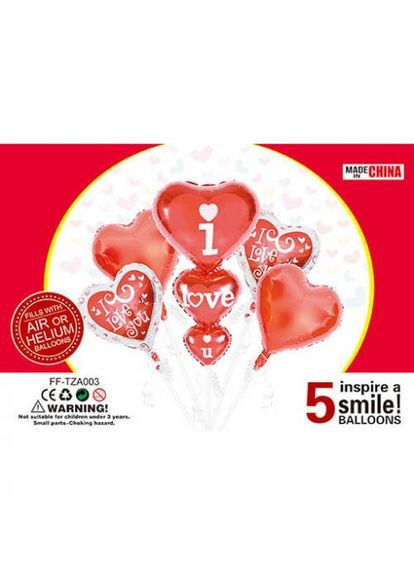 Набір надувних куль "Сердечки" MIC (361418831)