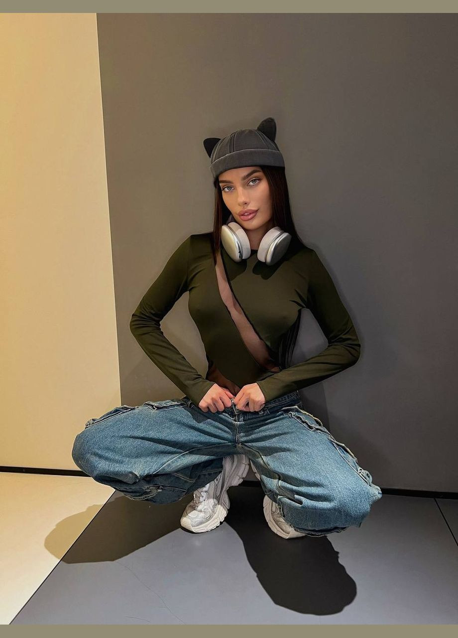 Комбінований жіночий боді Fashion (322250480)