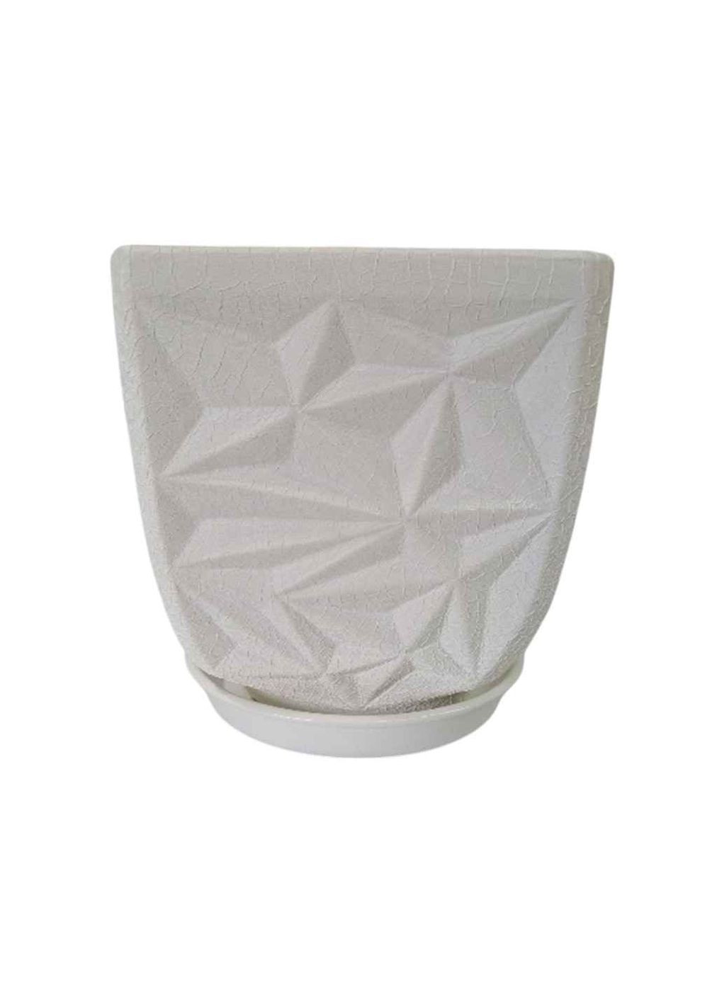 Горщик для квітів керамічний 13л Квадрат кожа Авангард (354340659)