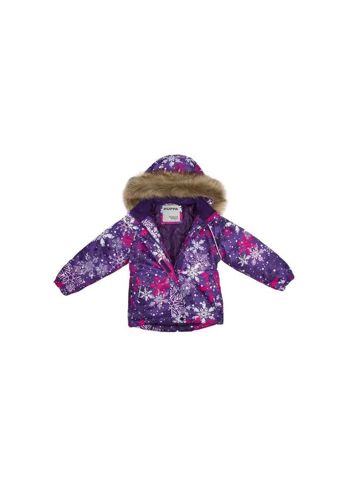 Комбинированная зимняя куртка alondra 18420030 лилoвый с принтом 92 (4741632029729) Huppa