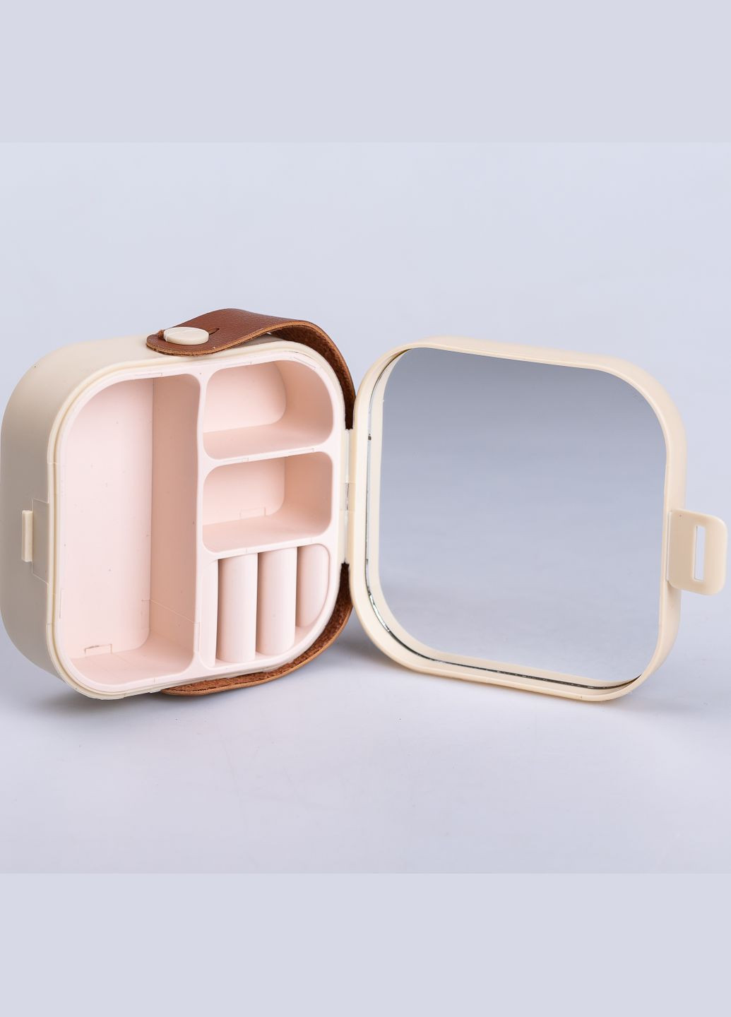 Міні-скринька для прикрас Mini Box з дзеркалом 9х9х3,8 см, Yiwu (325428350)