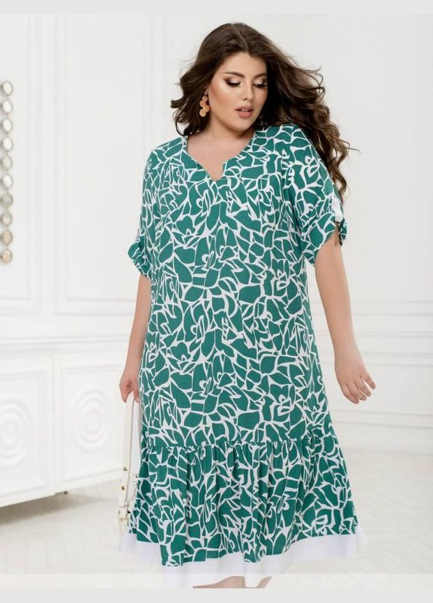 Зелена джинсова сукня жіноча леді досконалість літня 275 зелений, 58 Sofia з малюнком