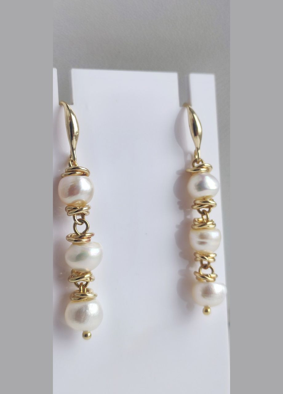 Серьги с жемчугом 2540 с пресноводным белым жемчугом MINOV (311310481)