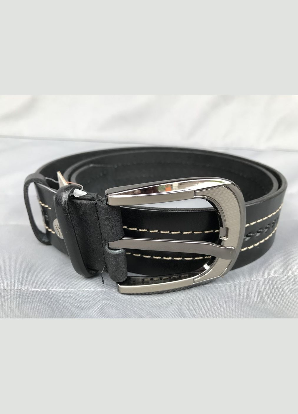 Чоловічий шкіряний ремінь 172/1р/14 (123 см) Чорний Maybik (308859558)