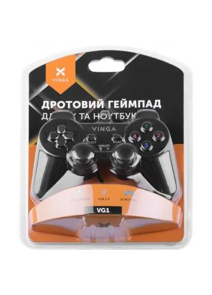 Оригинал! Геймпад Vinga VG1 Black (399788578)