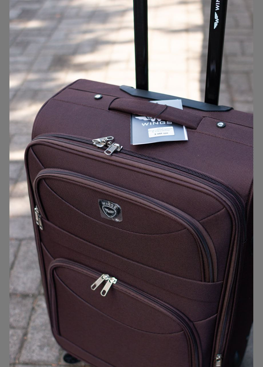 Валіза тканинна 6802 розмір S маленька на 4 колесах, колір червоний Wings 6802/4 (323651975)