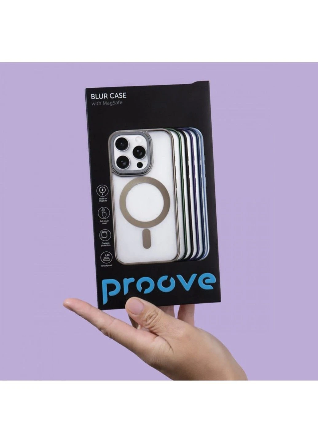 Чехол Blur Case with Magnetic Ring iPhone 16 Plus Black Proove (382779071)