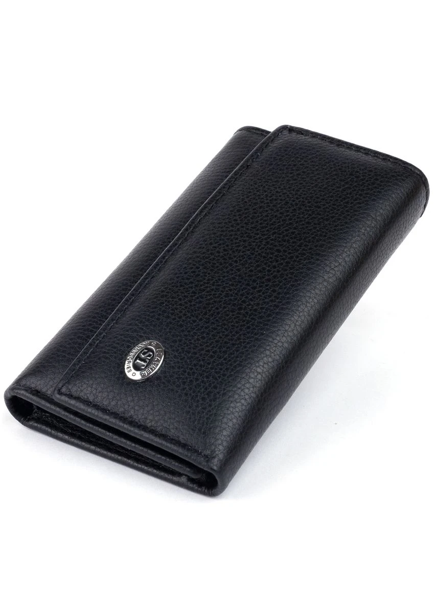 Ключница-кошелек женская ST Leather Черная Верховинка 19221 (398293704)
