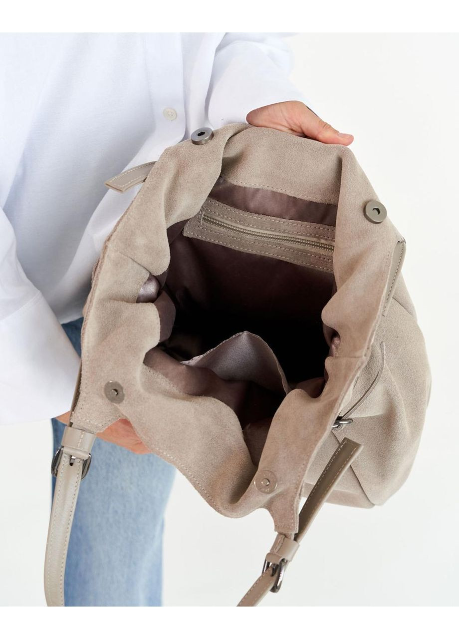 Кожаная женская сумка «Белинда» бежевая Guris (362177449)