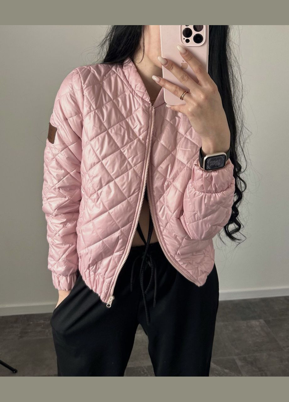 Рожева жіноча курточка колір пудра р.42/44 454248 New Trend