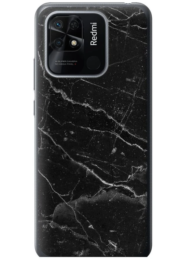Силіконовий чохол 'Чорний мармур v2' для Endorphone Xiaomi Redmi 10C (322859408)