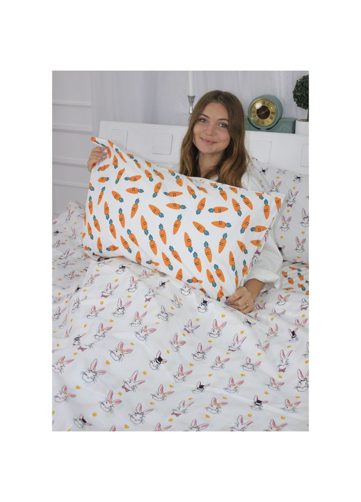 Постельное белье Бязь 17-0529 Bunnies white (m343070) Mirson Бязь 17-0529 Bunnies white Сімейний (366568543)