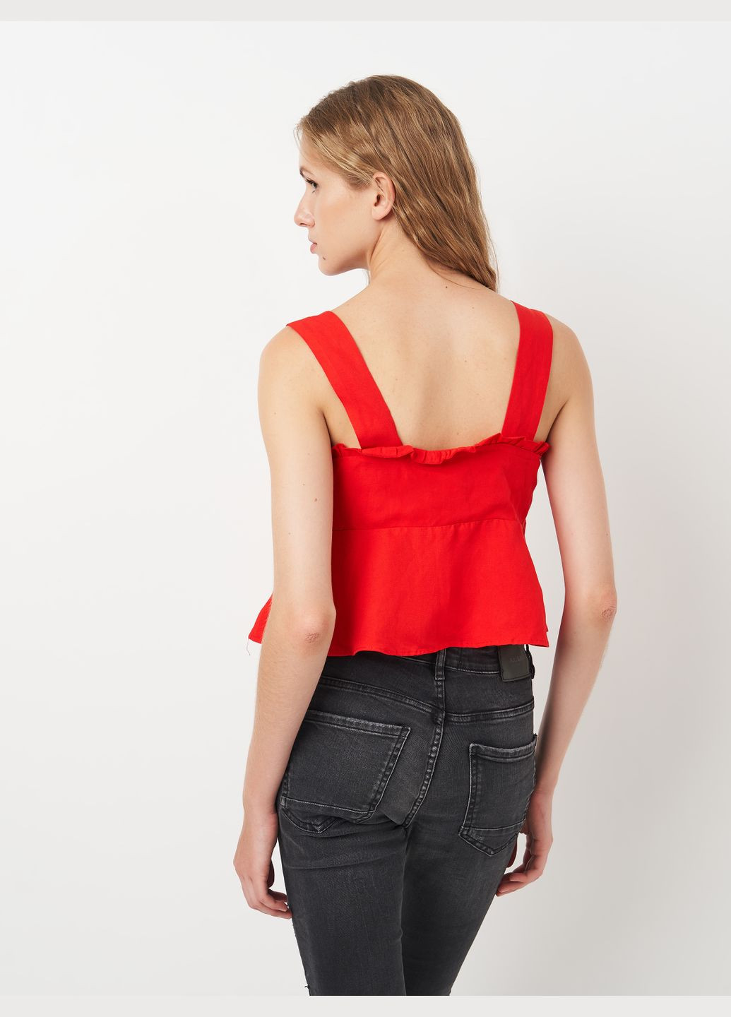 Топ в составе со льном Zara (301378006)