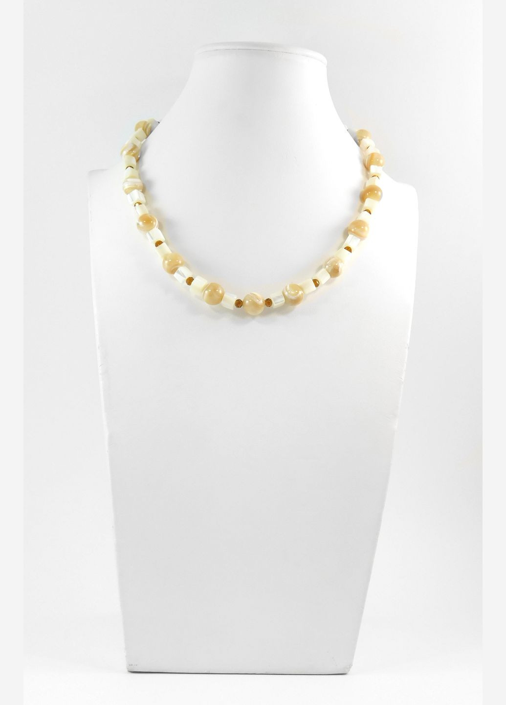 Эксклюзивные бусы "Смак" Перламутр, куб Fursa fashion (322314271)