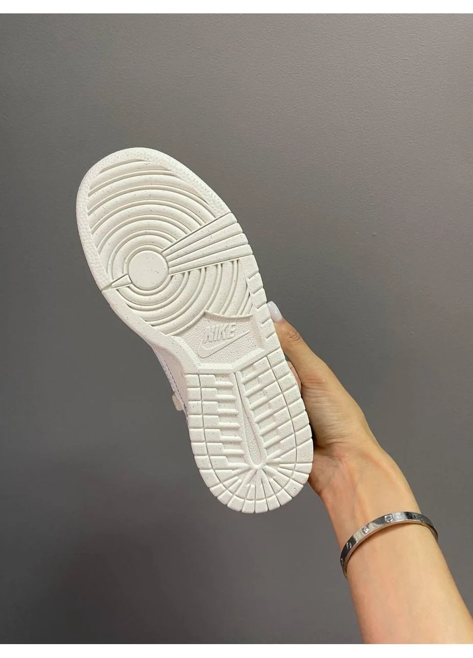 Білі кросівки чоловічі nike sb dunk pale ivory pink найк сб данк білі демісезон No Brand
