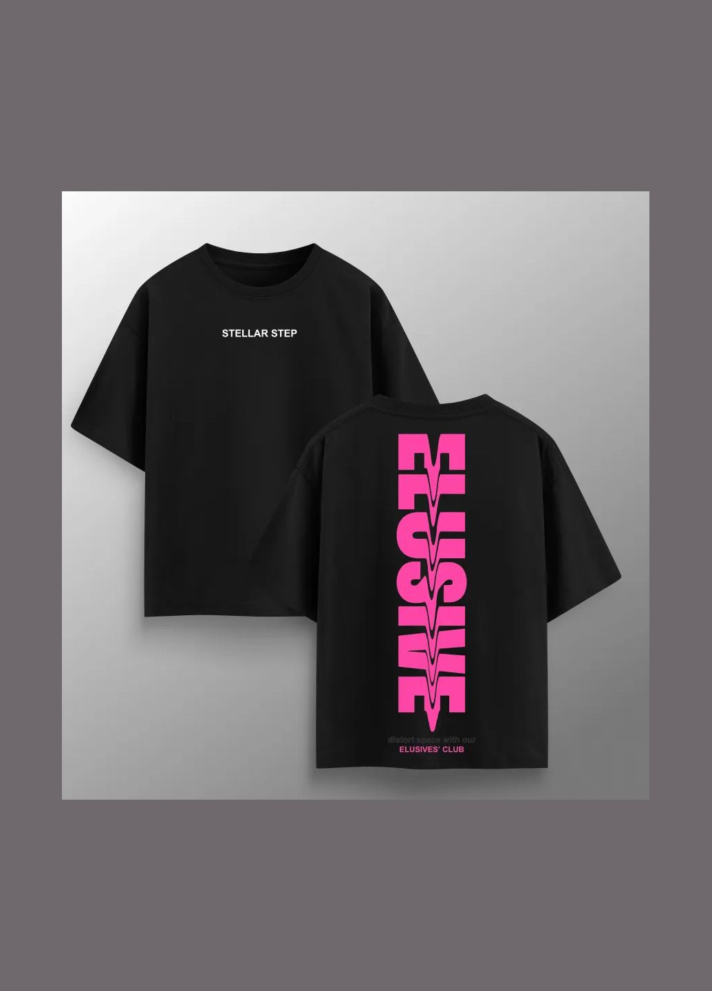 Женская футболка оверсайз "Elusive" черного цвета (1111M2547) No Brand - (335812639)