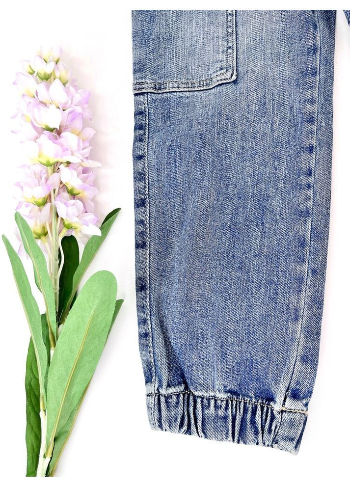 Синие джинсы jogger 128 см синий артикул л1134 Zara