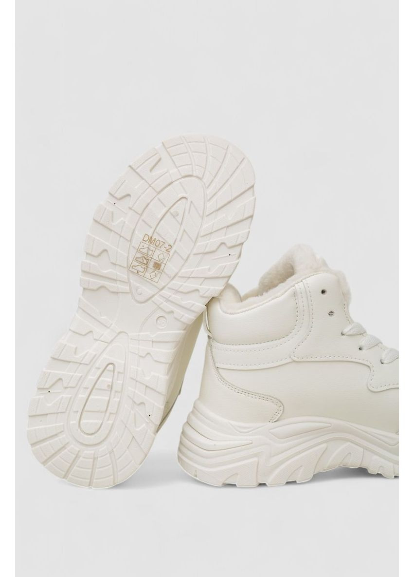 Кросівки жіночі зимові на хутрі, колір бежевий, 248RDM07 Ager білі всесезони (369973480)