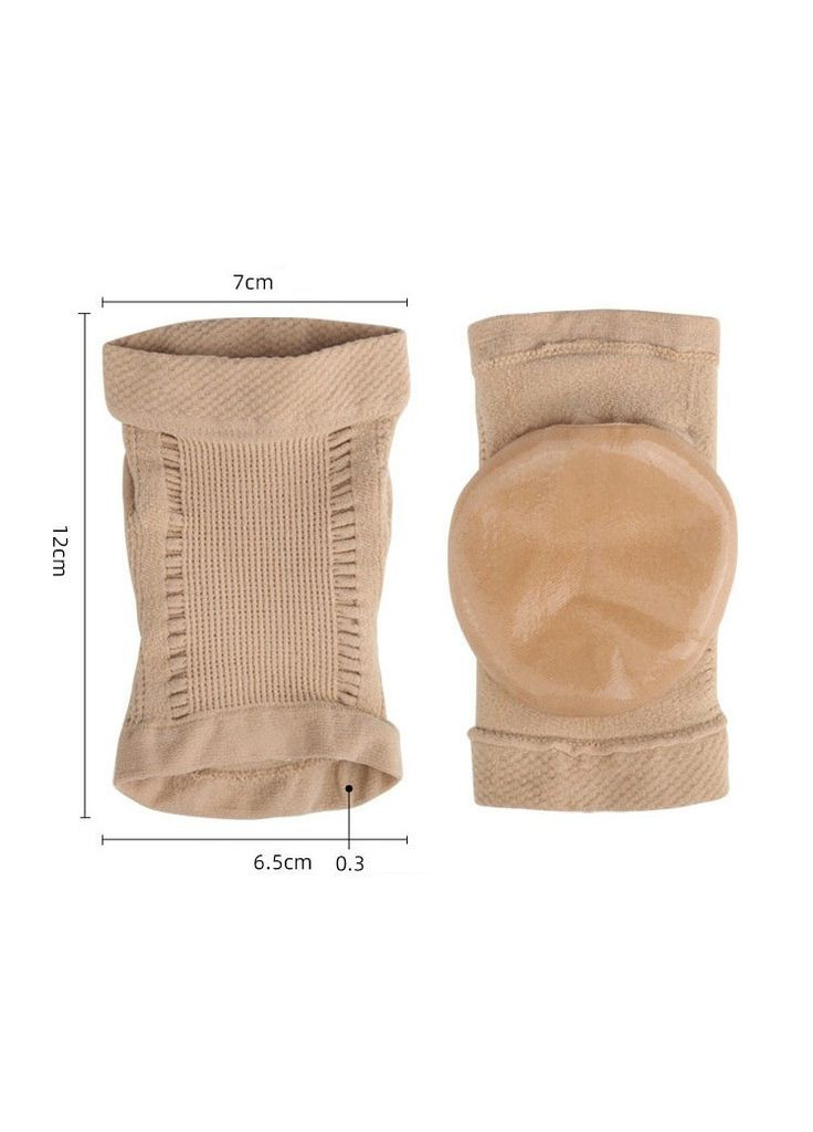 Напівноски з силіконовими п'ятами з зволожуючим ефектом розмір універсальний бежевий No Brand (324834207)