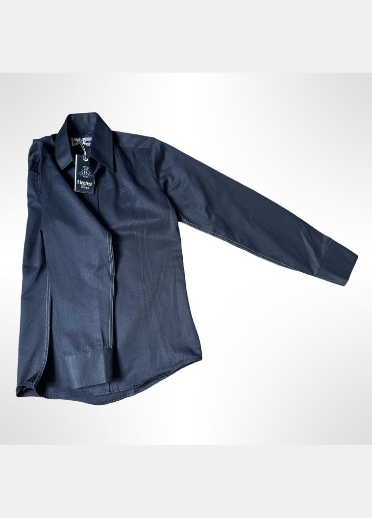 Сорочка для хлопчика Incity 128, 134 см Темно-синя (0715) No Brand (344467914)