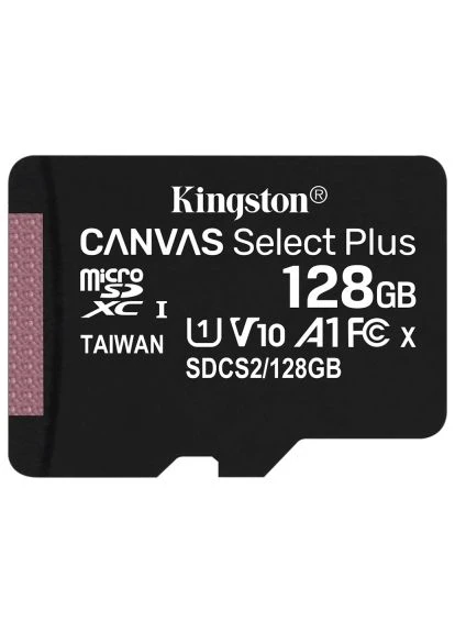 Карта пам'яті 128GB microSDXC Class 10 Canvas Select Plus 100R A1 (SDCS2/128GBSP) Kingston 128GB microSDXC Class 10 Canvas Select Plus 100R A (379174317)