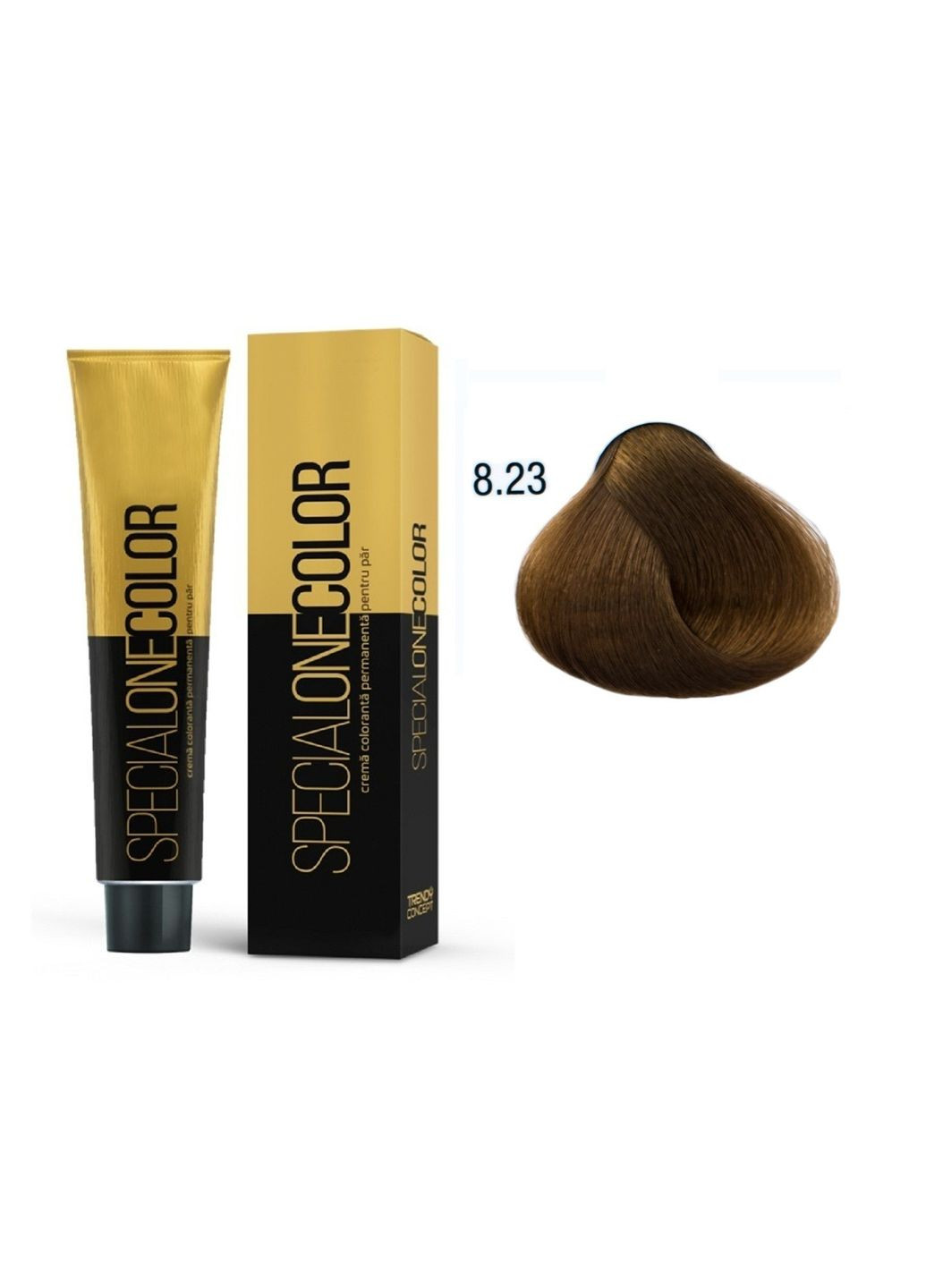 Крем-краска амиачная 8.23 LIGHT MINK BLONDE 60 мл SPECIALONECOLOR Trendy Hair (362356479)