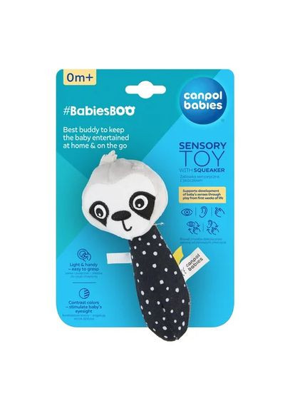 Мягкая сенсорная игрушка с пищалкой BabiesBoo Ленивец () Canpol Babies 68/095_leni (336330347)