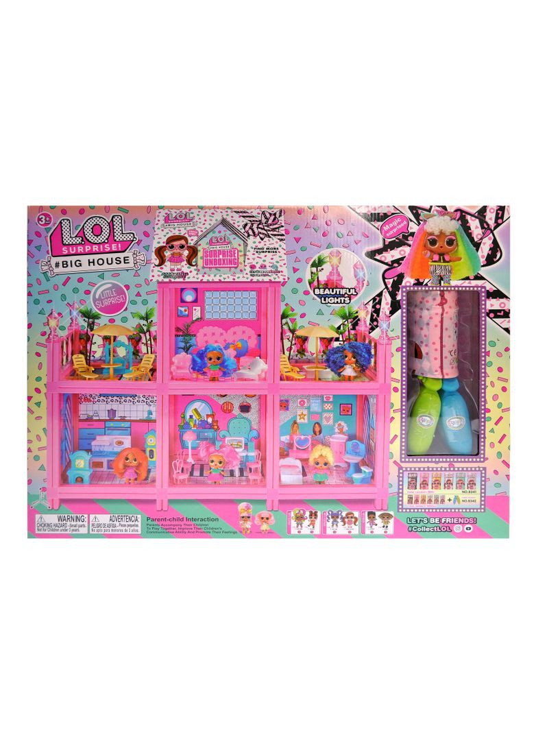 Игрушка кукольный домик с куклами в коробке 8342 г.65,6*49*13,3см No Brand (362430868)