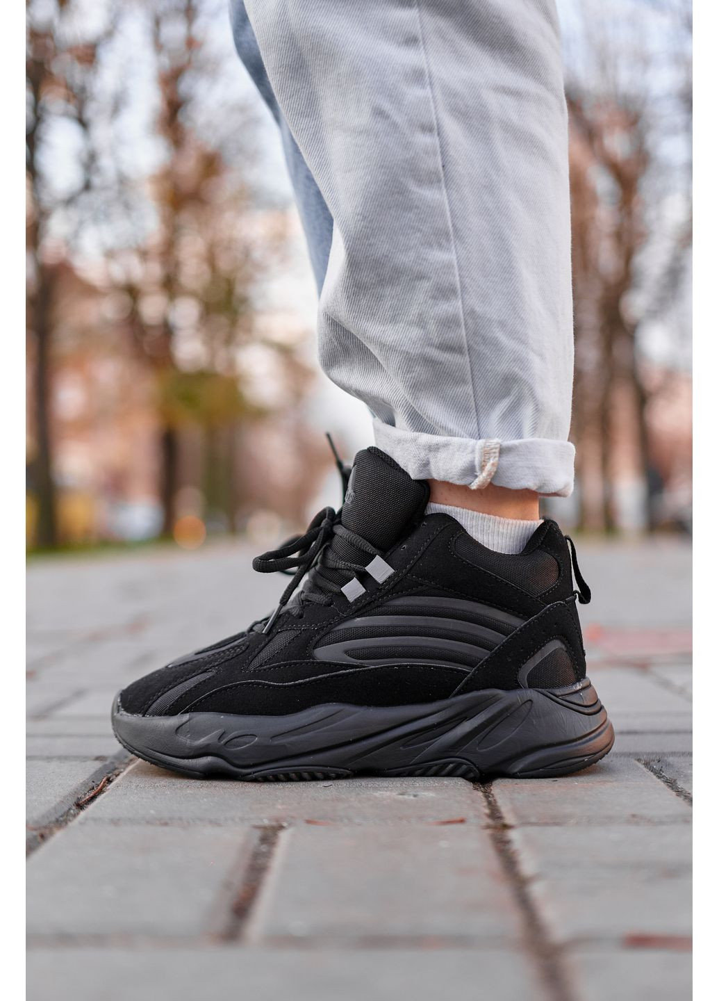 КРОССОВКИ ЖЕНСКИЕ ADIDAS YEEZY BOOST 700 V2 WINTER BLACK АДИДАС ИЗИ БУСТ No Brand чёрные демисезоны (368857902)